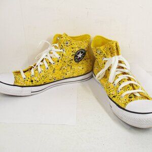 Converse Unisex Chuck Taylor All Star  Yellow/Black Paint Splatter Men's Size 13